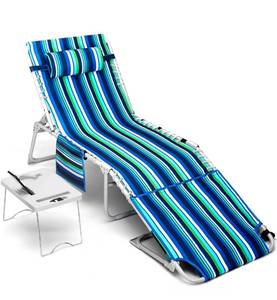 lot 175 image: Yestomo Outdoor Lounge Chair 3 in 1 with Face Hole $89.99 Retail - Brand New