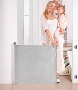 lot 197 image: Retractable Safety Baby Gate for Doorways 33 Tall 55 Wide $49.99 Retail - Brand New