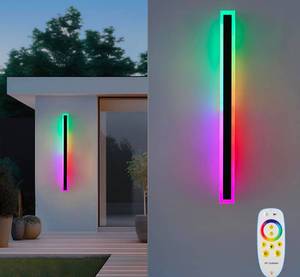 lot 213 image: Modern LED Outdoor Wall Sconce with Remote Control 40 Long $159.99 Retail - Brand New