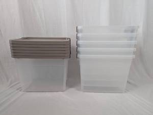 lot 15 image: Sterilite Modular Stackers Storage Bins
