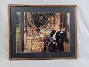lot 118 image: Framed Art Print with Hammock Scene