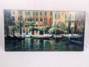 lot 123 image: Venetian Canal Scene Painting