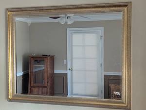 lot 126 image: Ornate Gold Framed Wall Mirror