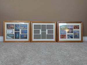lot 127 image: Solid Oak Collage Picture Frames