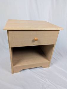 lot 132 image: Wooden Nightstand with Drawer and Shelf