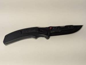 lot 30B image: True Folding Knife with Black Handle