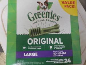 lot 127 image: Greenies Large Dog Dental Treaties...