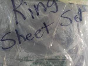 lot 143 image: Bare Home King Sheet Set...
