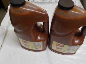 lot 276 image: 2 Gallon Jugs Frenchs Original BBQ...