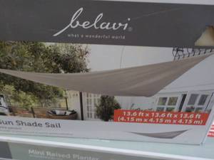 lot 346 image: Sun Shade Sail 13.6 x 13.6 x 13.6 f...