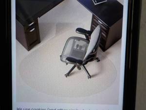 lot 9 image: Office Floor Protection Mat 66 x 60...