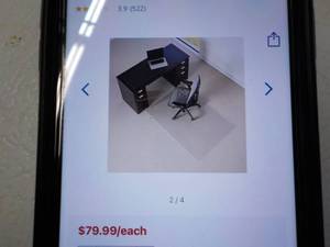 lot 10 image: Office Floor Protection Mat 46 x 60...