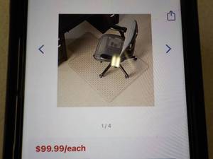 lot 11 image: Office Floor Protection Mat 36 x 48...