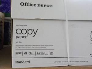 lot 12 image: Office Depot 5000 Sheets 8 12 x 11...