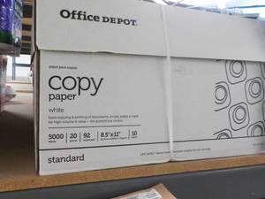lot 13 image: Office Depot 5000 Sheets 8 12 x 11...