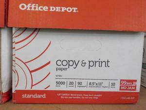 lot 15 image: Office Depot 5000 Sheets 8 12 x 11...