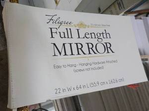 lot 202 image: Filigree Full Length Mirror 22 x 64...