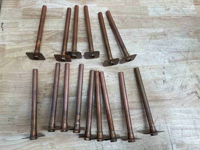 lot 113 image: Lot of 15 - Sioux Chief 38 FIP  12 Male Sweat Wall Termination Fitting (8-38 Length) 622-L09CF
