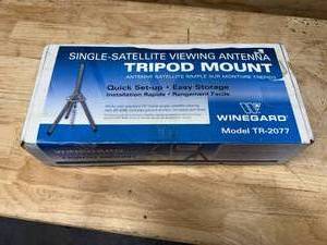 lot 167 image: Single-Satellite viewing antenna tripod mount