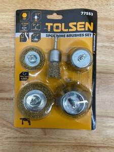 lot 133 image: Tolsen 5 Pc Wire Brush Set (0739253.05)