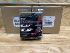 lot 146 image: Lot of 6 - Keeper - 36 x 47 Adjustable Cargo ZipNet - Fully Adjustable and Expands to Maximum Stretched Size of 111 x 129