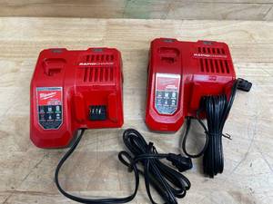 Lot of 2 - Milwaukee M12 and M18 12-Volt/18-Volt Lithium-Ion Multi-Voltage Rapid Battery Charger