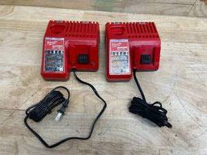 lot 160 image: Lot of 2 - Milwaukee M12 and M18 12-Volt18-Volt Lithium-Ion Multi-Voltage Battery Charger