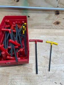 lot 72 image: Lots of 10mm and 14 T-Handle Hex Keys