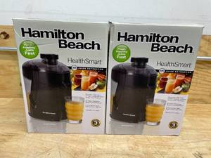 lot 76 image: Lot of 2 - Hamilton Beach HealthSmart Juicer Machine