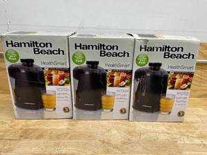 lot 77 image: Lot of 3 - Hamilton Beach HealthSmart Juicer Machine