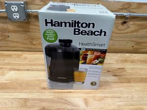 lot 58 image: Hamilton Beach HealthSmart Juicer Machine, Compact Centrifugal Extractor