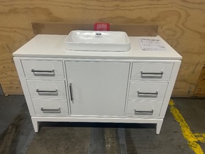 lot 2 image: ALLEN  ROTH 48 Vanity with Top and Backsplash