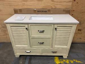 lot 8 image: ALLENROTH LEELAND 48 Vanity with Top and Backsplash