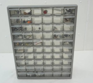 lot 65 image: 60 drawer Small Hardwares Organizer & Contents
