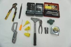 lot 84 image: Drill Bits, 17 Piece 14 drive socket, Allen wrenches and more