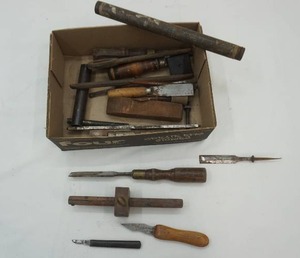 lot 111 image: Vintage Tools Chisels, Knives, Files and more