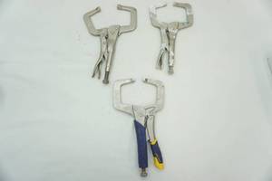 lot 145 image: 3 C clamp vise grips