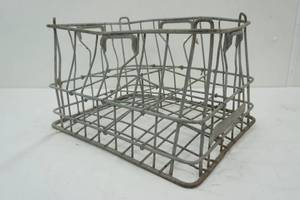 lot 180 image: galvanized milk crate