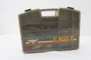 lot 190 image: Eagle Tackle Box with Vintage Lures