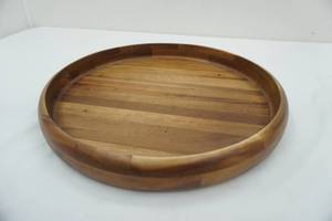 lot 268 image: 15.75 Acacia Wood Round Platter
