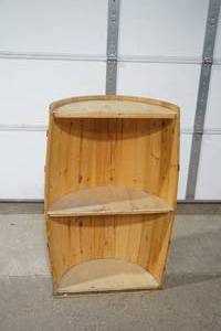 lot 283 image: Half Wooden Barrel Shelf