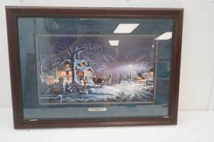 lot 312 image: Terry Redlin Winter Wonderland Print 26x 18.5