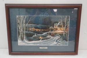 lot 313 image: Terry Redlin Family Traditions Print 25.5x18.25