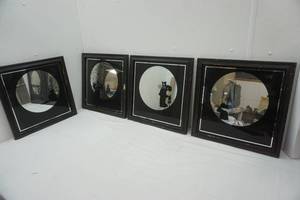 lot 315 image: Vintage Art Deco Mirror Set of 4 18 square