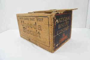 lot 332 image: VintageAntique National Biscuit Company Wooden Box