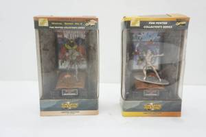 lot 416 image: Vintage Marvel Comic Book Champions Fine Pewter Action Figures 2ct