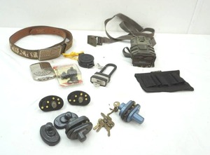 lot 438 image: Gun Locks, Belt, Trail Cam, Peacock Lighter, Paddle Lock and more