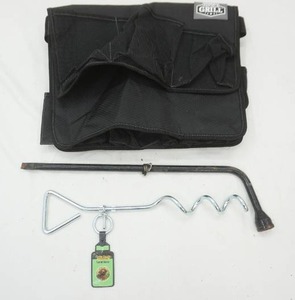 lot 456 image: Tire Iron, Spiral Stake, Expert Grill Organizer Pouch