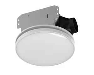 lot 133 image: Commercial Electric 80 110 CFM Ceiling Mount Room Side Installation Round Bathroom Exhaust Fan with LED, Night Light and Humidity Sensor
