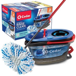 lot 91 image: O-Cedar RinseClean Deep Clean Microfiber Spin Mop, Clean with Clean Water (The Home Depot Exclusive)